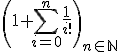\(1+\Bigsum_{i=0}^{n}\frac{1}{i!}\)_{n\in\mathbb{N}}